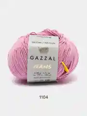 Розовый пряжа Gazzal Jeans 58% Хлопок 42% Акрил 50г 170м  Газал Джинс