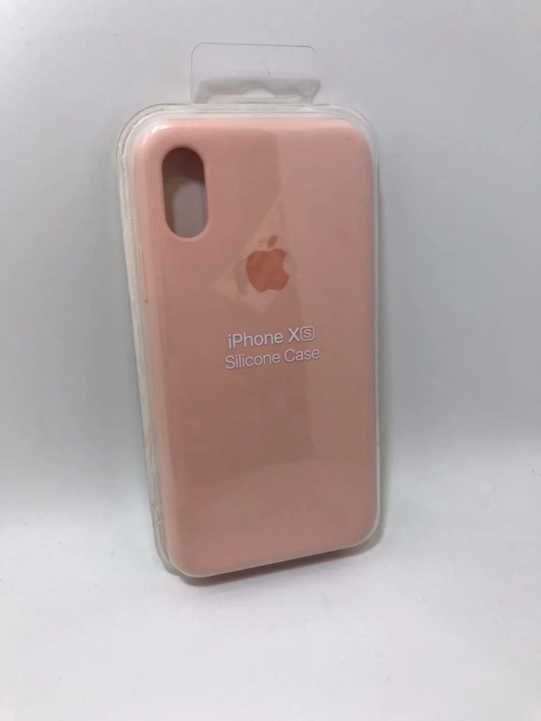 Розовый защитный силиконовый чехол для iPhone X iPhone 10, с яблоком