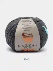 Тёмно-серый пряжа Gazzal Jeans 58% Хлопок 42% Акрил 50г 170м  Газал Джинс