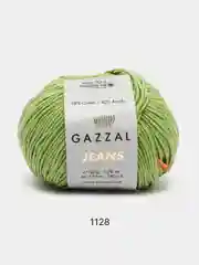 Лесной зеленый пряжа Gazzal Jeans 58% Хлопок 42% Акрил 50г 170м  Газал Джинс