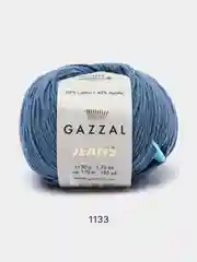 Синий меланж пряжа Gazzal Jeans 58% Хлопок 42% Акрил 50г 170м  Газал Джинс
