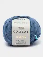 Синий меланж пряжа Gazzal Jeans 58% Хлопок 42% Акрил 50г 170м  Газал Джинс