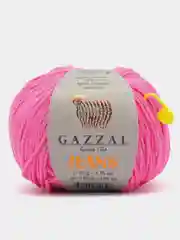 Тёмно-розовый пряжа Gazzal Jeans 58% Хлопок 42% Акрил 50г 170м  Газал Джинс