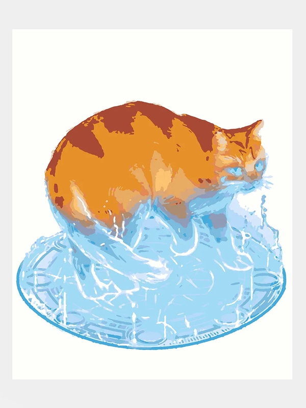Картина по номерам "Призрачный котик", на холсте, с подрамником, 50 x 40