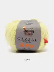 Лимонный пряжа Gazzal Jeans 58% Хлопок 42% Акрил 50г 170м  Газал Джинс