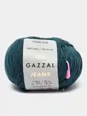 Небесно-голубой пряжа Gazzal Jeans 58% Хлопок 42% Акрил 50г 170м  Газал Джинс