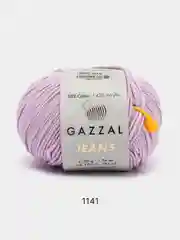 Сиреневый пряжа Gazzal Jeans 58% Хлопок 42% Акрил 50г 170м  Газал Джинс