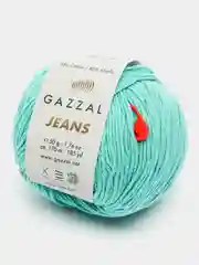 Тёмно-бирюзовый пряжа Gazzal Jeans 58% Хлопок 42% Акрил 50г 170м  Газал Джинс