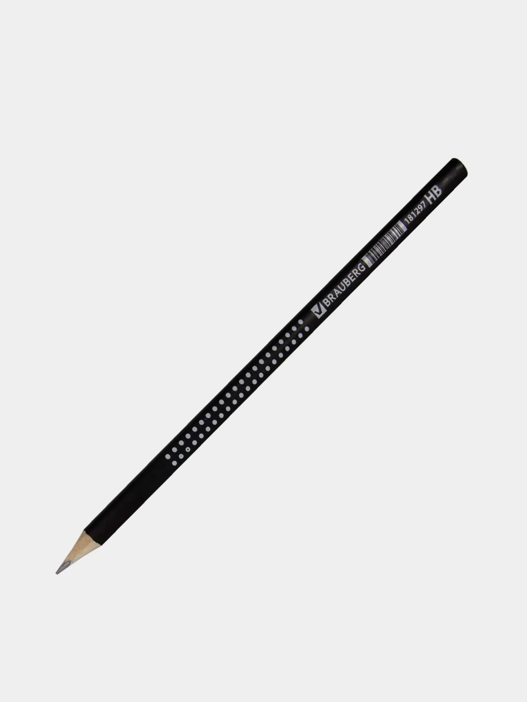 Карандаш чернографитный HB трехгранный Brauberg Black & White, 12 штук, 880426