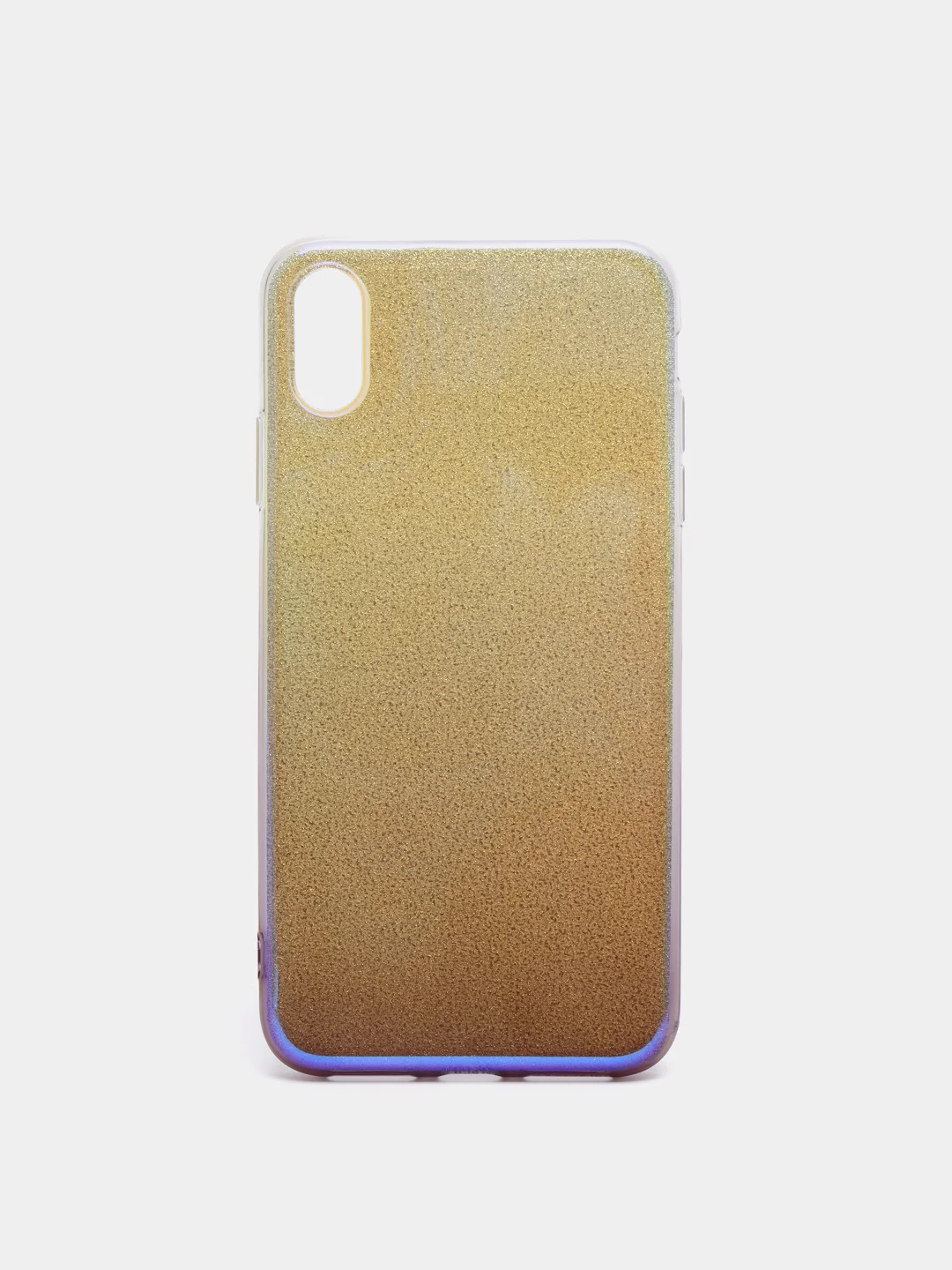 Синий меланж чехол iPhone XR, Xs Max силиконовый прозрачный с градиентом