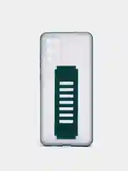 Тёмно-зелёный противоударный чехол с ремешком-держателем для Samsung Galaxy S20, S20 Plus, S20 Ultra