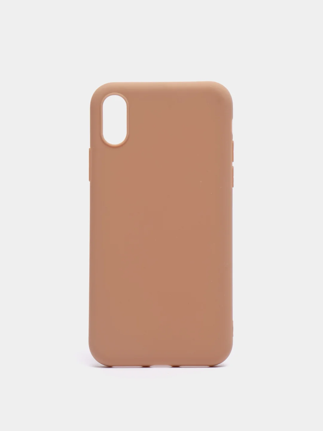 Бежевый чехол для Apple iPhone X / XS силиконовый, 14 цветов
