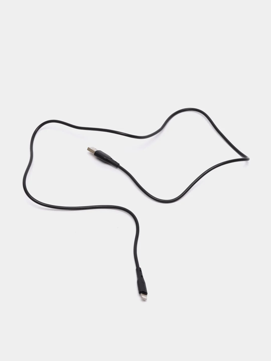 Черный кабель для зарядки iPhone 6, 7, 8, X, XS, XR, 11 USB Lightning Borofone BX48