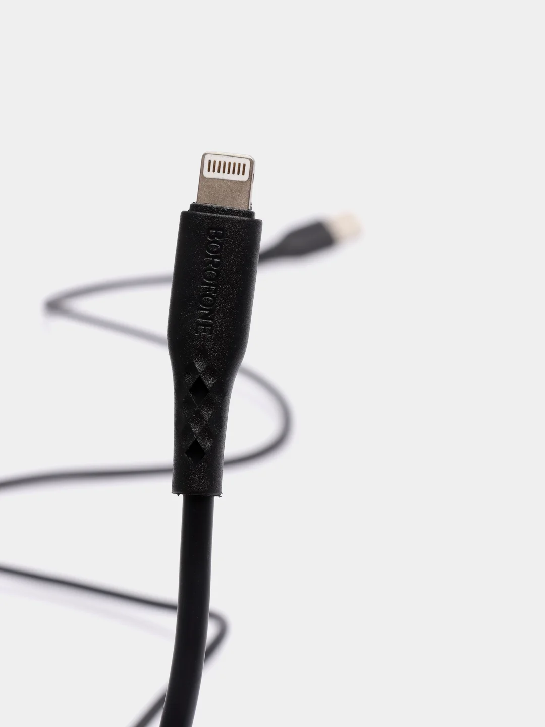 Черный кабель для зарядки iPhone 6, 7, 8, X, XS, XR, 11 USB Lightning Borofone BX48