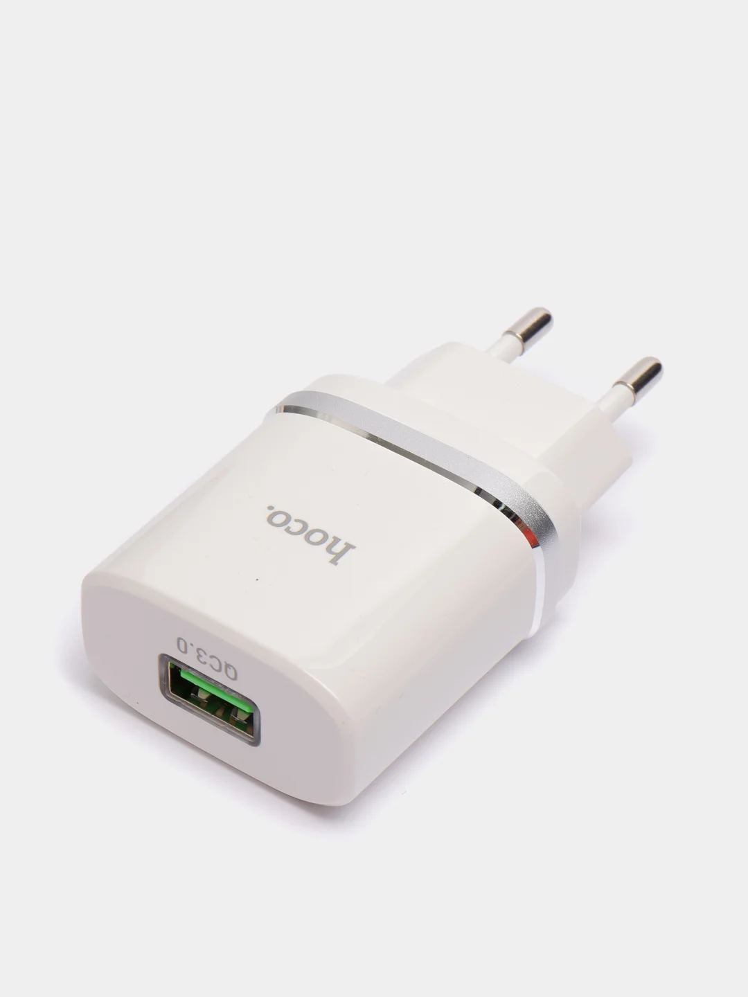 Белый сетевое зарядное устройство HOCO C12Q (QC3.0, до 3A, 18W)