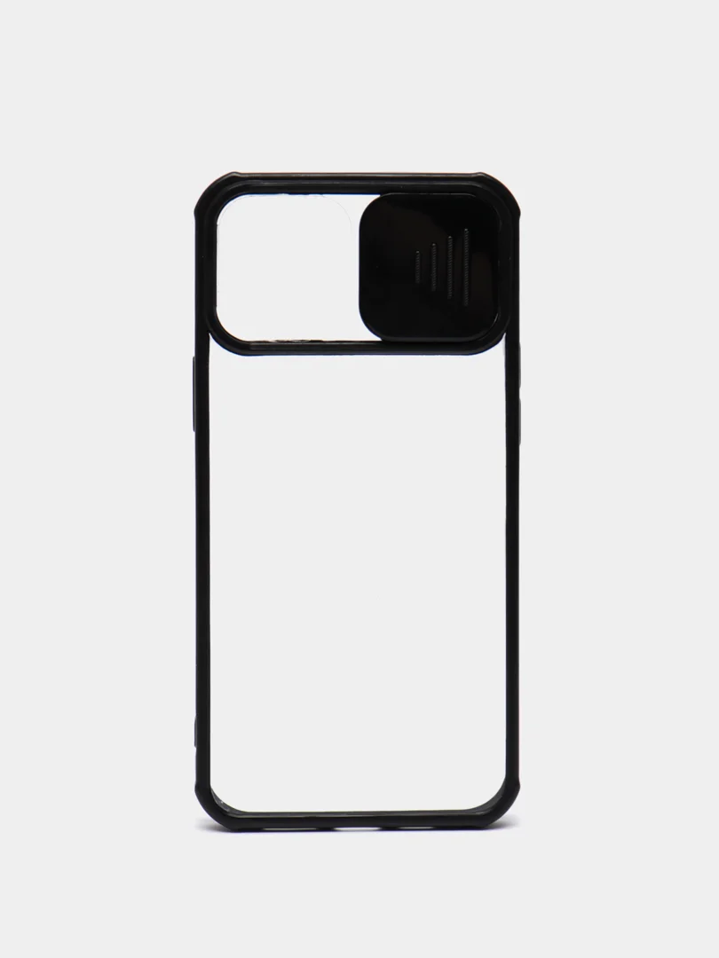 Черный чехол с защитой камеры для iPhone   12 PRO MAX