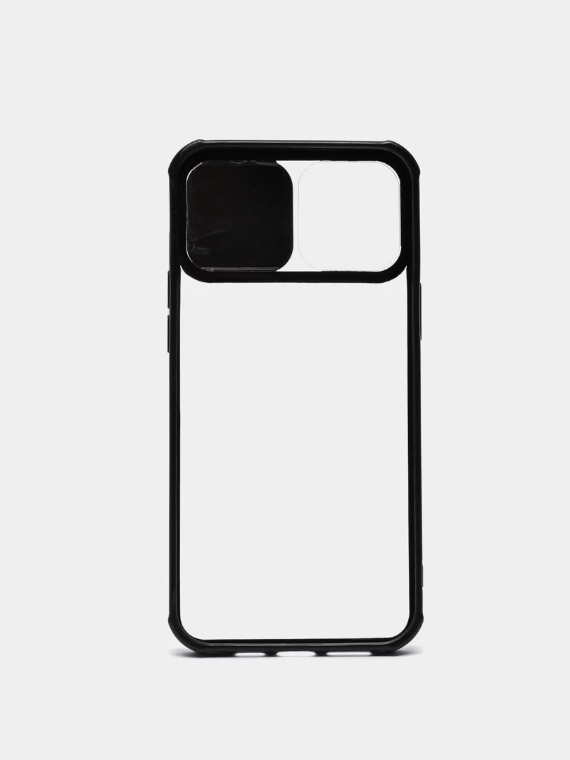 Черный чехол с защитой камеры для iPhone   12 PRO MAX
