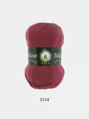 Багровый пряжа Vita Brilliant 55% Акрил 45% Шерсть Ластер 100г 380м