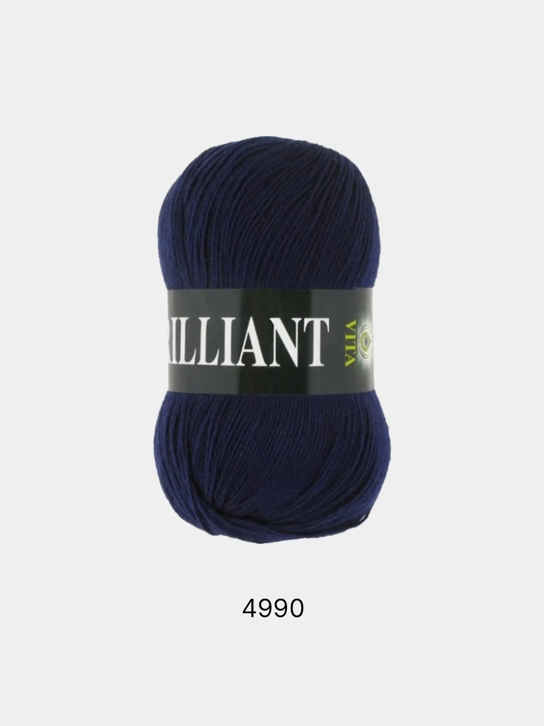 Темно-синий пряжа Vita Brilliant 55% Акрил 45% Шерсть Ластер 100г 380м