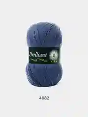 Индиго пряжа Vita Brilliant 55% Акрил 45% Шерсть Ластер 100г 380м