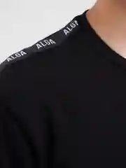 Черный футболка базовая детская Alga