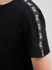 Черный футболка базовая детская Alga
