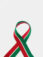 Зеленый лента триколор для медалей 25 мм x 1м