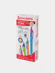 Ручка шариковая автоматическая Brauberg fruity RX, синяя, 12 штук, 0,35 мм
