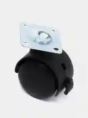 Опора колёсная с площадкой, со стопором, 40/50мм