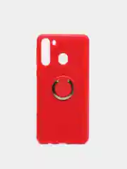 Красный чехол для Samsung Galaxy A21, A21S, A31, A41, A71, A91/ S10 Lite с кольцом-держателем