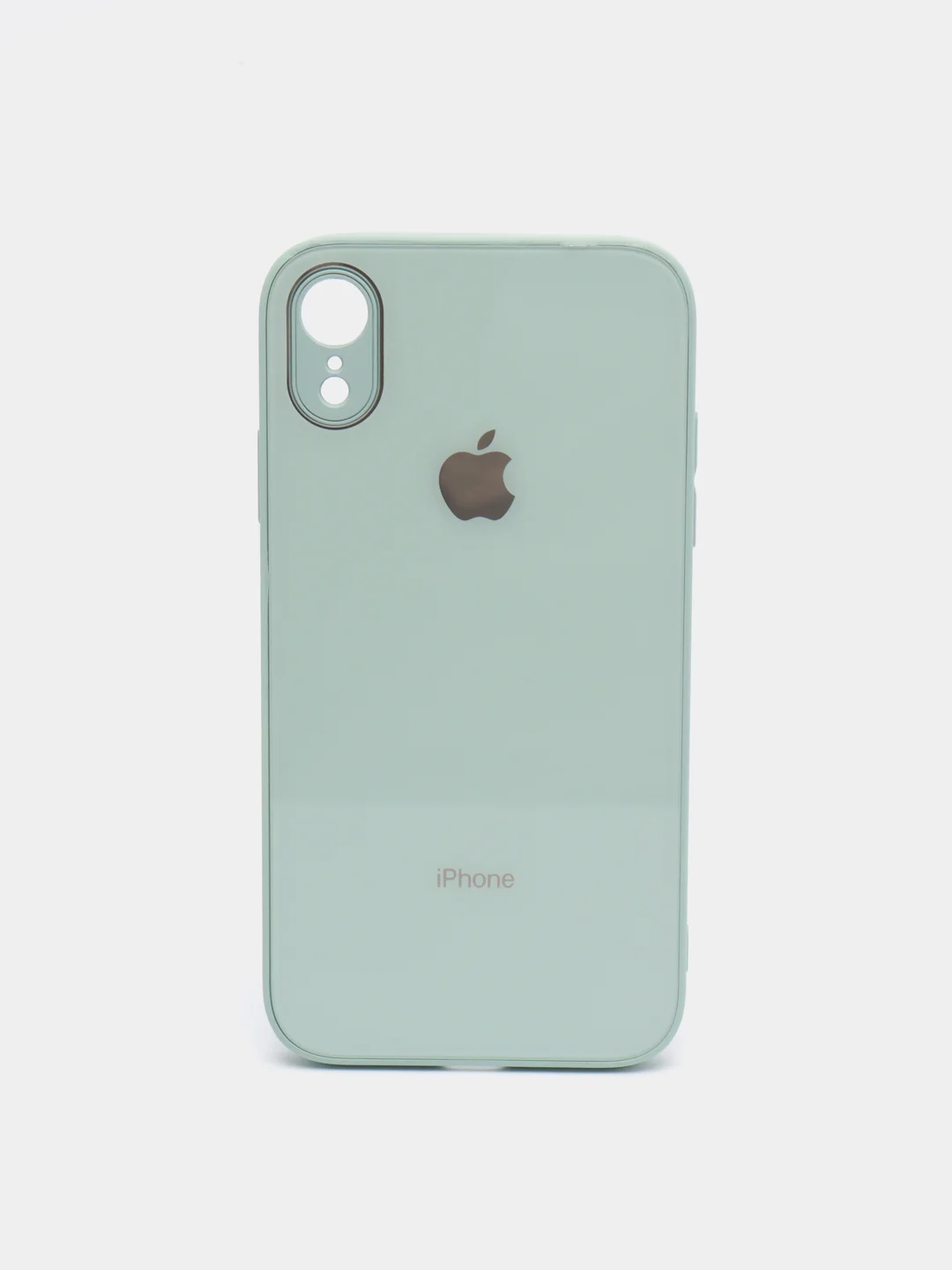 Мятный чехол для iPhone 11, 12, 13, 12 Pro Max, 12 Pro, силиконовый, со стеклянной панелью
