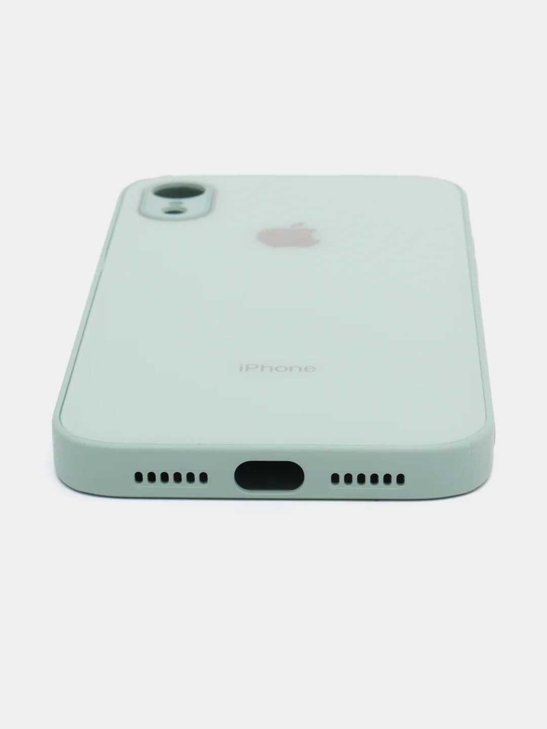Мятный чехол для iPhone 11, 12, 13, 12 Pro Max, 12 Pro, силиконовый, со стеклянной панелью