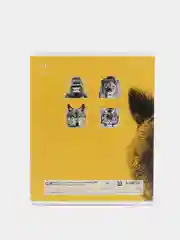 Серебряный тетрадь "Природа. Face of wildlife", ВД-лак, 48 листов, А5, клетка