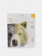 Серебряный тетрадь "Природа. Face of wildlife", ВД-лак, 48 листов, А5, клетка