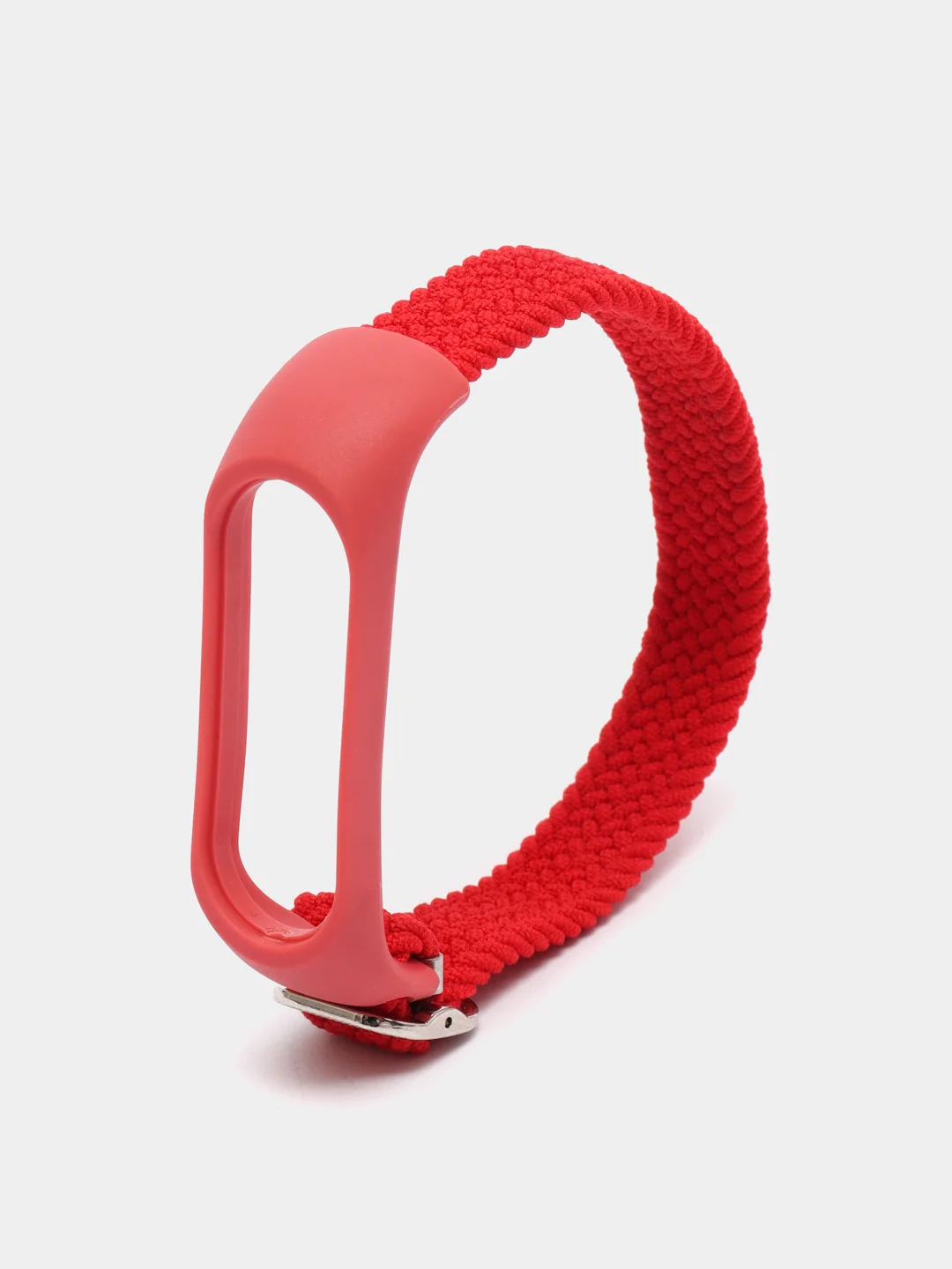 Красный плетеный нейлоновый ремешок / монобраслет с регулировкой для Xiaomi Mi Band 3, 4, 5 и 6