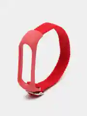 Красный плетеный нейлоновый ремешок / монобраслет с регулировкой для Xiaomi Mi Band 3, 4, 5 и 6