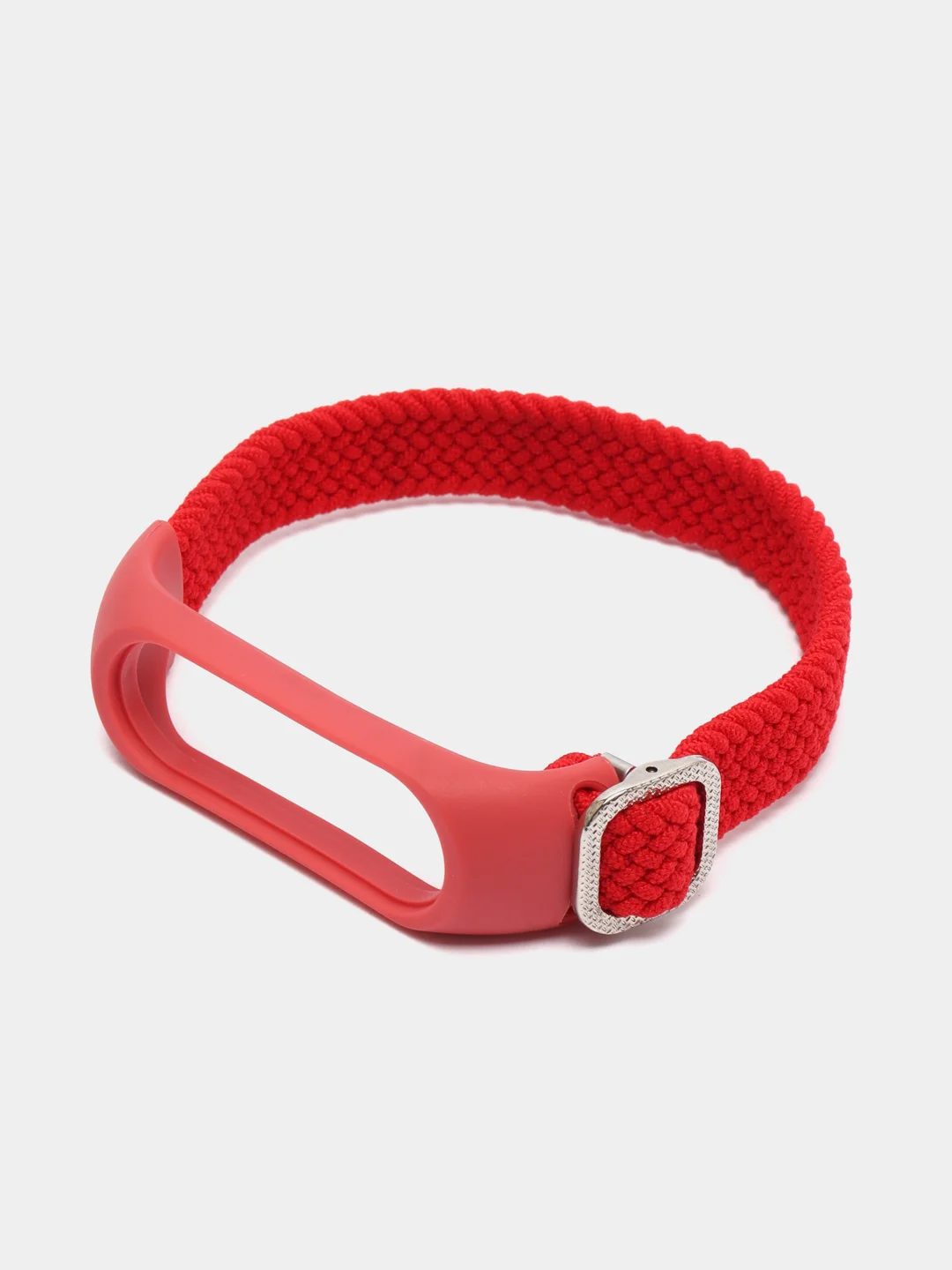 Красный плетеный нейлоновый ремешок / монобраслет с регулировкой для Xiaomi Mi Band 3, 4, 5 и 6