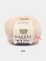 Бежевый пряжа Gazzal Baby Wool XL 40% Полиакрил 40% Мериносовая шерсть 20% Кашемир ПА 50г 100м