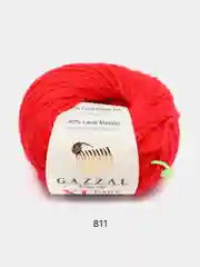 Красный пряжа Gazzal Baby Wool XL 40% Полиакрил 40% Мериносовая шерсть 20% Кашемир ПА 50г 100м