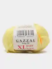 Лимонный пряжа Gazzal Baby Wool XL 40% Полиакрил 40% Мериносовая шерсть 20% Кашемир ПА 50г 100м