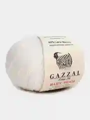 Белый пряжа Gazzal Baby Wool XL 40% Полиакрил 40% Мериносовая шерсть 20% Кашемир ПА 50г 100м