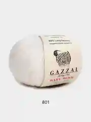 Белый пряжа Gazzal Baby Wool XL 40% Полиакрил 40% Мериносовая шерсть 20% Кашемир ПА 50г 100м