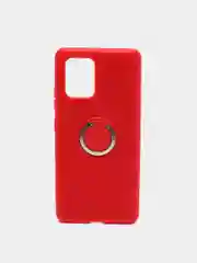 Красный чехол для Samsung Galaxy A21, A21S, A31, A41, A71, A91/ S10 Lite с кольцом-держателем