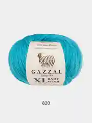 Бирюзовый пряжа Gazzal Baby Wool XL 40% Полиакрил 40% Мериносовая шерсть 20% Кашемир ПА 50г 100м