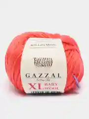 Коралловый пряжа Gazzal Baby Wool XL 40% Полиакрил 40% Мериносовая шерсть 20% Кашемир ПА 50г 100м