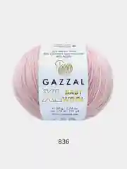 Розовый пряжа Gazzal Baby Wool XL 40% Полиакрил 40% Мериносовая шерсть 20% Кашемир ПА 50г 100м