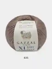 Хаки пряжа Gazzal Baby Wool XL 40% Полиакрил 40% Мериносовая шерсть 20% Кашемир ПА 50г 100м