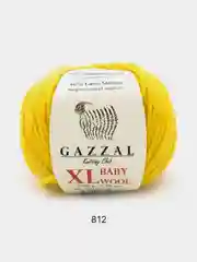Желтый пряжа Gazzal Baby Wool XL 40% Полиакрил 40% Мериносовая шерсть 20% Кашемир ПА 50г 100м