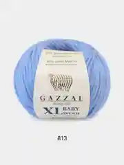 Небесно-голубой пряжа Gazzal Baby Wool XL 40% Полиакрил 40% Мериносовая шерсть 20% Кашемир ПА 50г 100м