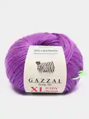 Пурпурный пряжа Gazzal Baby Wool XL 40% Полиакрил 40% Мериносовая шерсть 20% Кашемир ПА 50г 100м